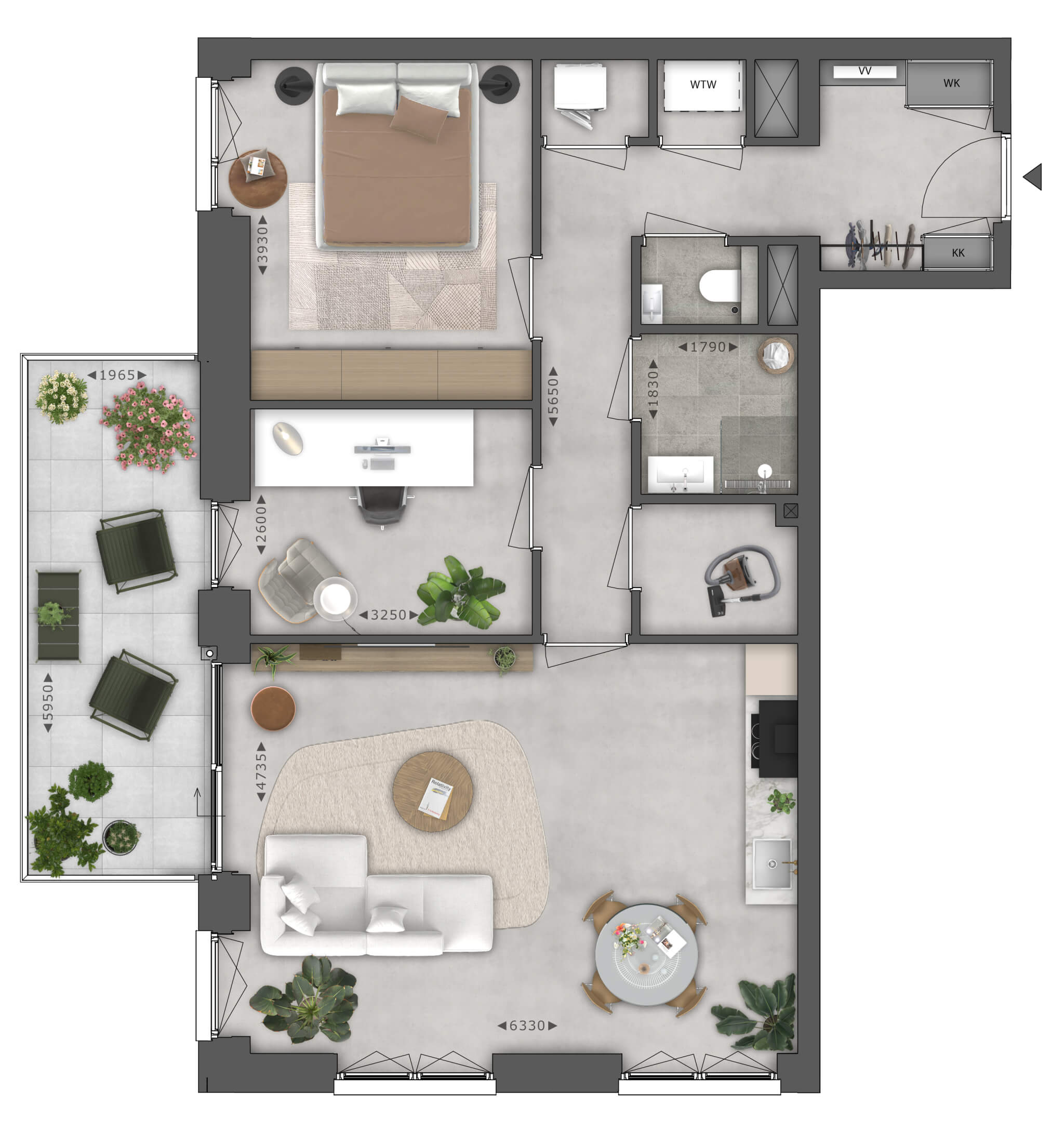 Joy Merwede - Joy Merwede - 3-kamerappartement - type M - 6924