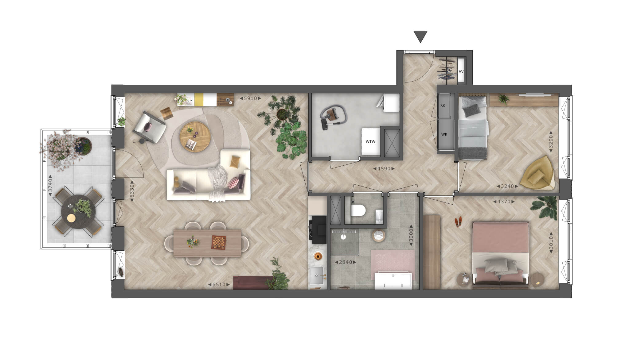 Joy Merwede - Joy Merwede - 3-kamerappartement - type L - 6920