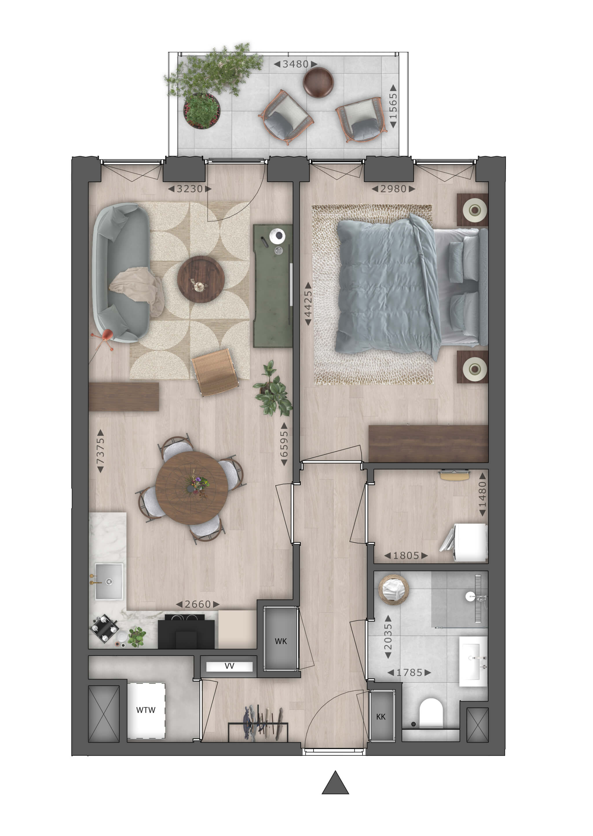 Joy Merwede - Joy Merwede - 2-kamerappartement - type S - 6916