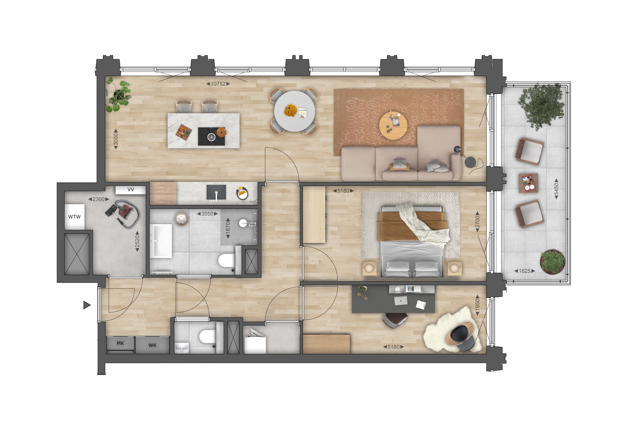 Grow Merwede - Gebouw B - 3-kamerappartement - 8499