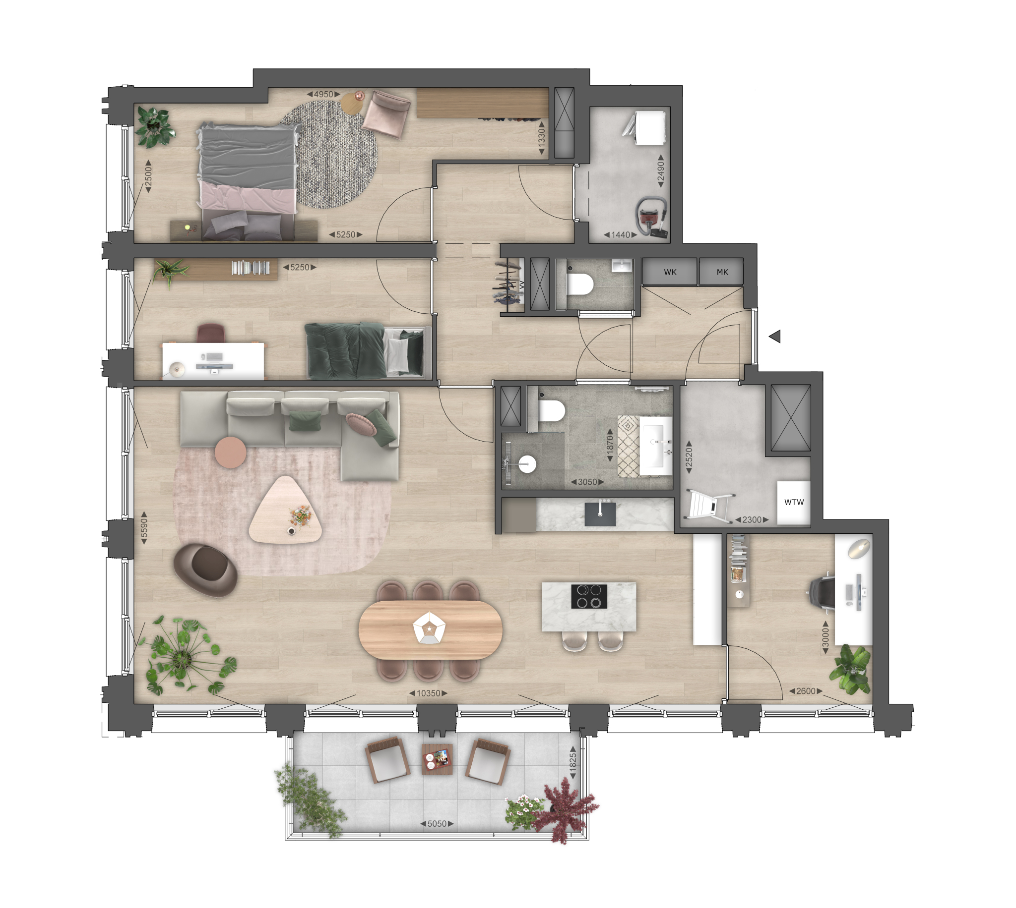 Grow Merwede - Gebouw B - 4-kamerappartement - 8504