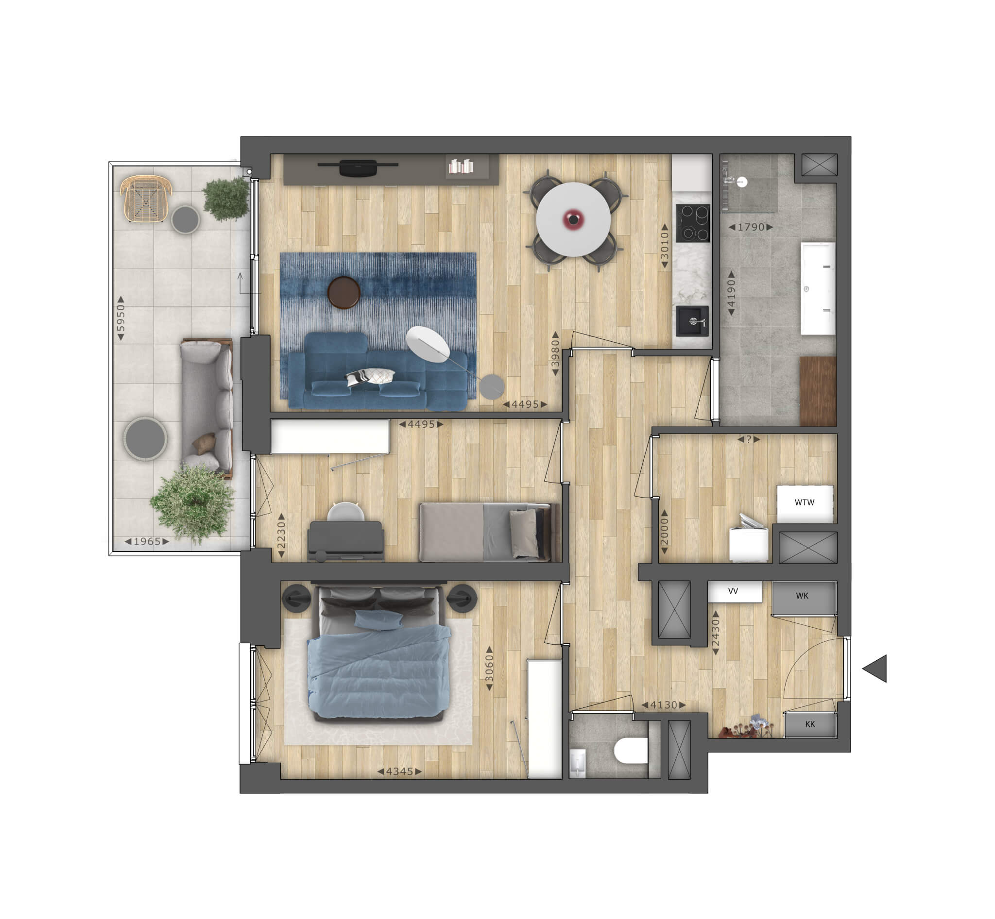 Joy Merwede - Joy Merwede - 3-kamerappartement - type M - 6923